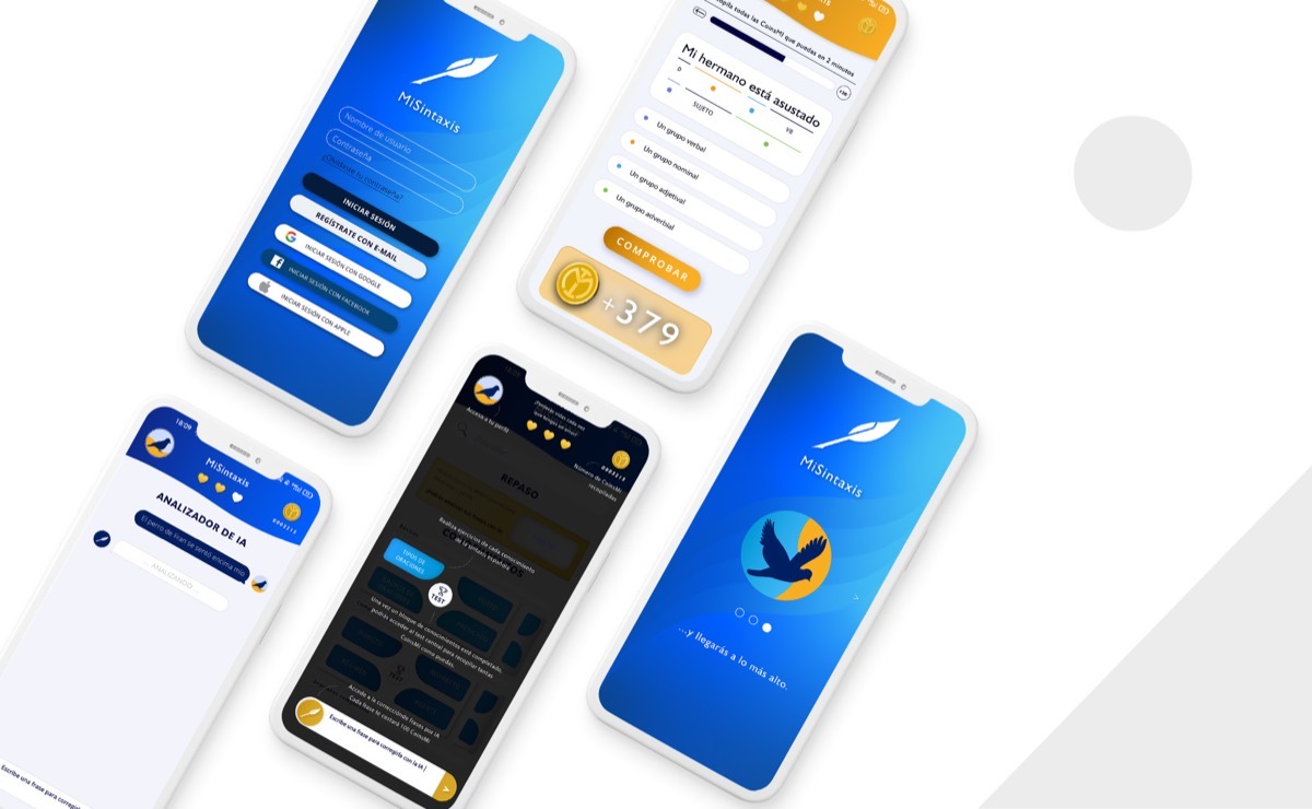 App MiSintaxis en varios móviles